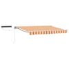 vidaXL Auvent r&eacute;tractable &eacute;lectrique Jaune, Orange et Blanc 2,5 x 2 m