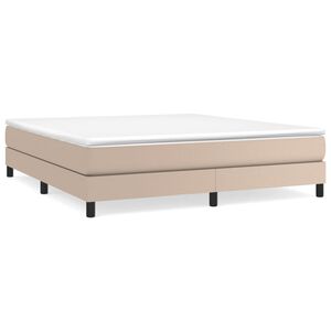 vidaXL Sommier &agrave; lattes de lit avec matelas Cappuccino 180x200 cm