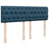 vidaXL Cadre de lit ottoman avec matelas bleu fonc&eacute; 140x190 cm velours