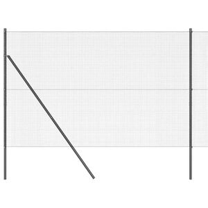 vidaXL Cl&ocirc;ture en fils soud&eacute;s pour fixation au sol 50 x 1,5 m Gris
