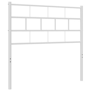 vidaXL T&ecirc;te de lit de remplacement m&eacute;tal blanc 75 cm