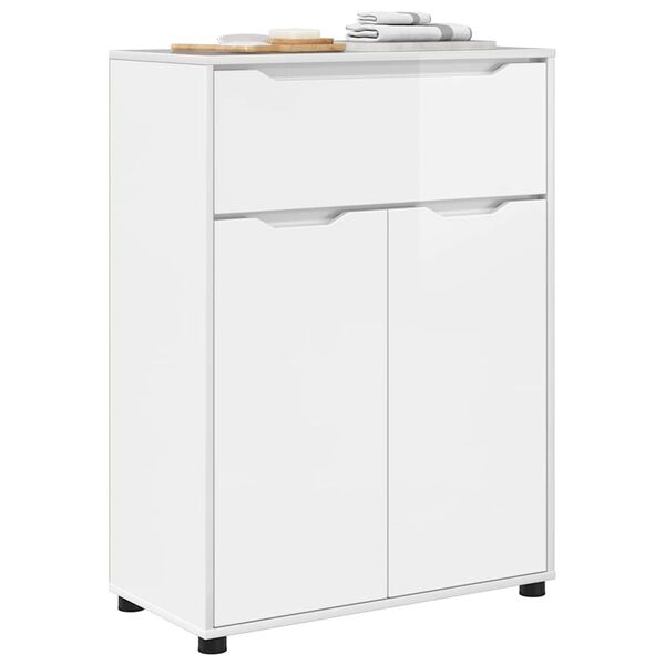 vidaXL Cabinet de salle de bain Blanc brillant 72,5 x 36,5 x 100 cm