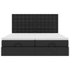VidaXL Cadre de lit ottoman avec matelas noir 180x200 cm similicuir
