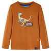 vidaXL T-shirt enfants &agrave; manches longues cognac 104