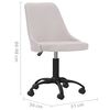 vidaXL Chaise pivotante de bureau Cr&egrave;me Tissu