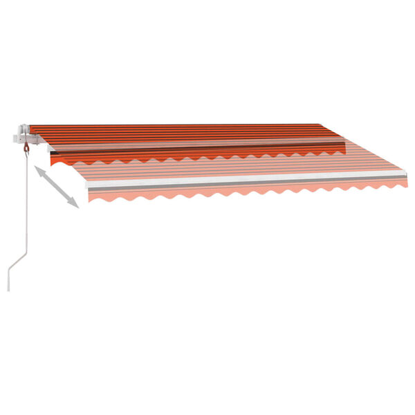 vidaXL Auvent automatique capteur de vent/LED 450x300 cm Orange marron