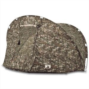 vidaXL Tente de p&ecirc;che 5 personnes camouflage imperm&eacute;able