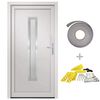 vidaXL Porte d'entr&eacute;e Blanc 98x208 cm PVC