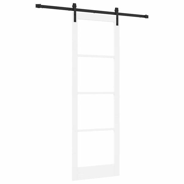 vidaXL Porte coulissante ORKDAL Blanc et Noir 78 x 232 cm