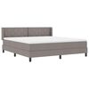 vidaXL Lit &agrave; ressorts avec matelas Taupe 200 x 180 cm Polyester