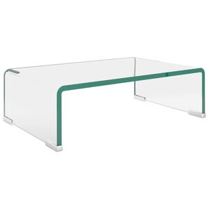 vidaXL Meuble TV/pour moniteur 40x25x11 cm verre transparent