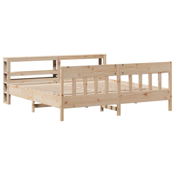 vidaXL Cadre de lit sans matelas 200x200 cm bois massif de pin