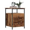 vidaXL Tables de chevet 2 pcs vieux bois 44x45x60 cm bois d'ing&eacute;nierie
