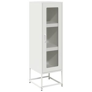 vidaXL Buffet haut blanc 36x39x123 cm acier lamin&eacute; &agrave; froid