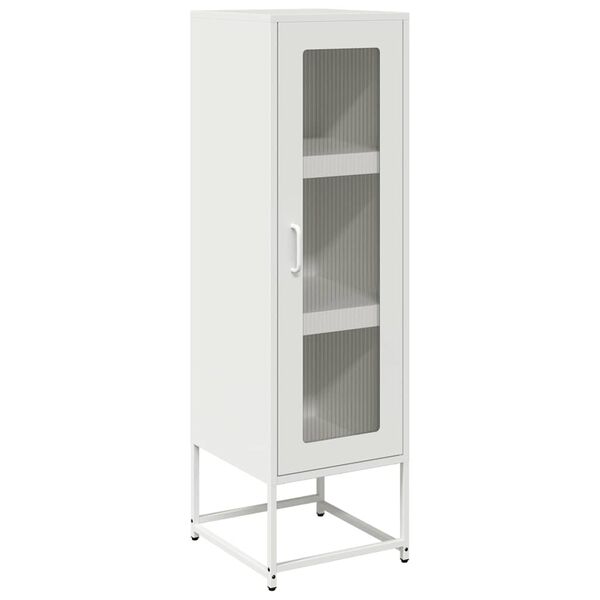 vidaXL Buffet haut blanc 36x39x123 cm acier laminé à froid