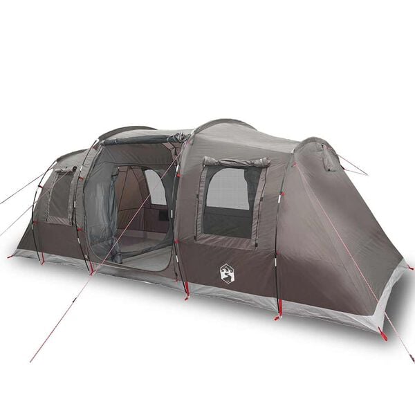 vidaXL Tente de camping tunnel 4 personnes marron imperm&eacute;able