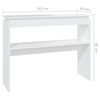 vidaXL Table console blanc 102x30x80 cm bois d'ingénierie