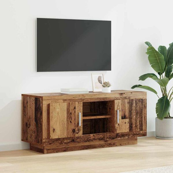 vidaXL Meuble TV Bois Ancien 102 x 35 x 45 cm Bois d'ing&eacute;nierie