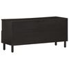 vidaXL Meuble TV noir 100x33x46 cm bois massif de manguier