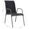 vidaXL Chaises empilables de jardin lot de 2 Acier et textilène Noir