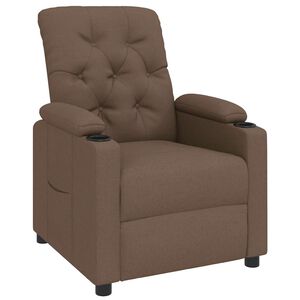 vidaXL Fauteuil inclinable Marron Tissu