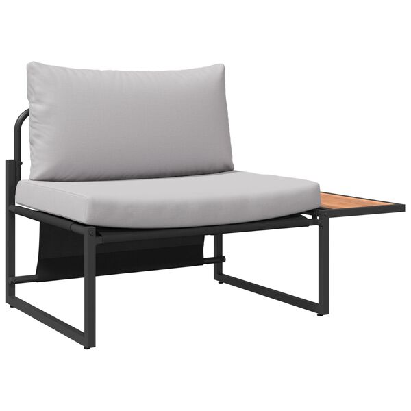 vidaXL Ensemble de canapé de jardin 2 pcs Gris clair Acier