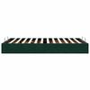 vidaXL Cadre de lit ottoman sans matelas vert fonc&eacute; 120x200 cm velours