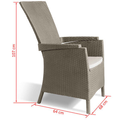 Keter Chaise inclinable de jardin Vermont Cappuccino 238449