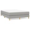 vidaXL Sommier &agrave; lattes de lit avec matelas Gris clair 140x200cm Tissu