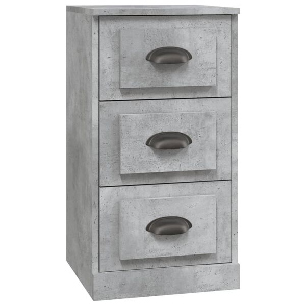 vidaXL Buffet gris béton 36x35,5x67,5 cm bois d'ingénierie