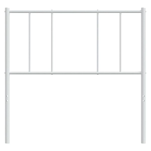 vidaXL T&ecirc;te de lit de remplacement m&eacute;tal blanc 90 cm