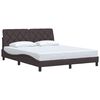 vidaXL Cadre de lit sans matelas marron fonc&eacute; 160x200 cm tissu