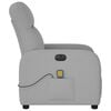 vidaXL Fauteuil de massage inclinable électrique gris nuage tissu