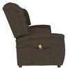 vidaXL Fauteuil de massage inclinable à 3 places marron tissu