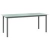 vidaXL Table de jardin Gris clair 190x90x74 cm Aluminium et verre