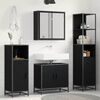 vidaXL Ensemble de mobilier de salle de bain 3 pcs Ch&ecirc;ne noir