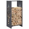 vidaXL Portant de bois chauffage anthracite 40x30x80 cm