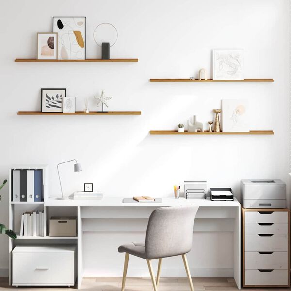 vidaXL &Eacute;tag&egrave;re Murale 4 pcs Beige 115 x 9 x 3 cm Bois d'ing&eacute;nierie