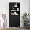 vidaXL Haut Armoire Ch&ecirc;ne noir 69,5 x 34 x 180 cm Bois d'ing&eacute;nierie