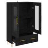 vidaXL Haut Armoire avec tiroir Ch&ecirc;ne noir 69,5 x 31 x 115 cm