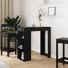 vidaXL Table de bar Ch&ecirc;ne noir 102 x 50 x 103,5 cm Bois d'ing&eacute;nierie