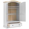 vidaXL Armoire avec tiroir Blanc 101 x 52 x 170 cm Pin massif