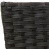 vidaXL Ensemble d'ext&eacute;rieur 3 pcs Noir M&eacute;tал