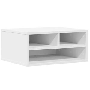 vidaXL Support d'imprimante blanc 49x40x22,5 cm bois d'ing&eacute;nierie