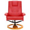 vidaXL Fauteuil de massage avec repose-pied rouge similicuir