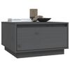 vidaXL Table basse Gris 55x56x32 cm Bois massif de pin