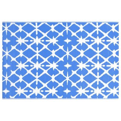 vidaXL Tapis d'extérieur Bleu et blanc 160x230 cm PP