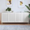 vidaXL Portes d'armoire &agrave; persiennes 4 pcs blanc 69x49,4 cm pin massif