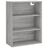 vidaXL Buffet sonoma gris 69,5x32,5x180 cm bois d'ing&eacute;nierie