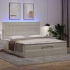 VidaXL Cadre de lit ottoman avec matelas blanc 200x200 cm similicuir